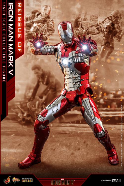 Hot Toys Marvel Iron Man Mark V Reissue Diecast Sixth Scale Figure MMS400D18